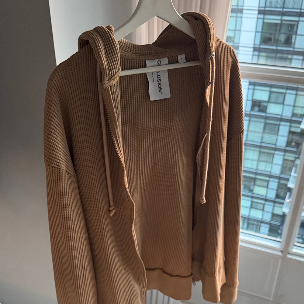 ASOS Tan Zip-Up Sweater for Men
